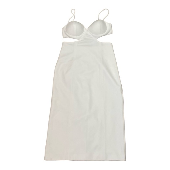 Misha Ivory Daisy Sweetheart Cutout Midi Bodycon Dress - Picture 7 of 8